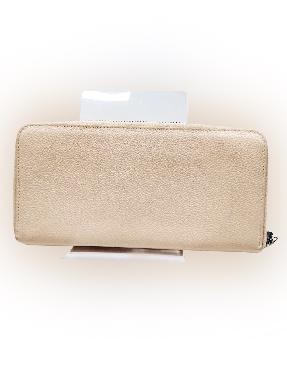 YSL Saint Laurent Beige Long Zip Around Leather Wallet - Picture 4 of 10